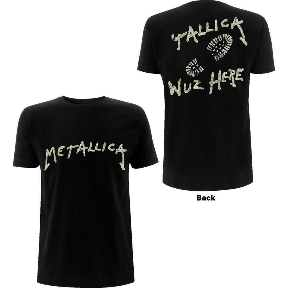Metallica Unisex T Shirt Wuz Here Back Print 2 Sided